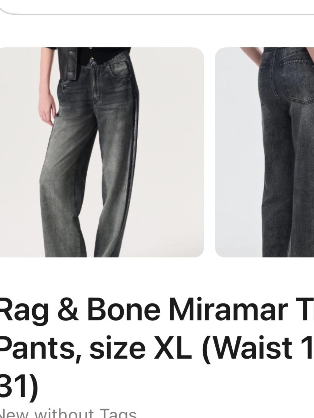 Rag & Bone Miramar Track Stripe Pants, size XL - Picture 2 of 4